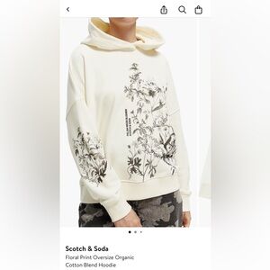 Scotch & Soda Damon Hoodie! Women’s Medium. NWOT. Cream/Black!
